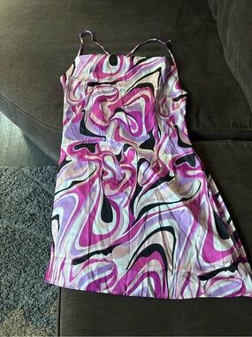 Cupshe Pink Purple Swirl Mini Dress
